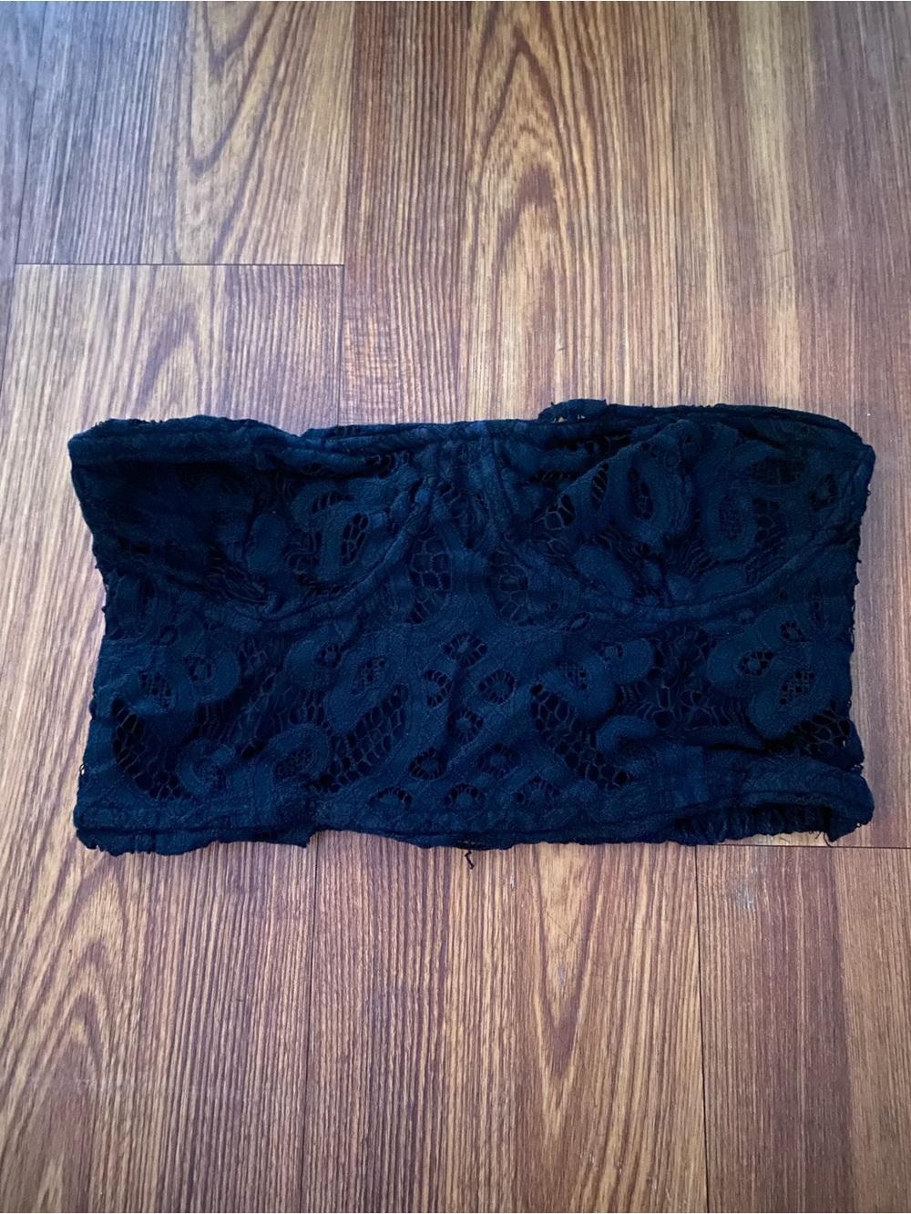 Free People Black Lace Bandeau Bralette